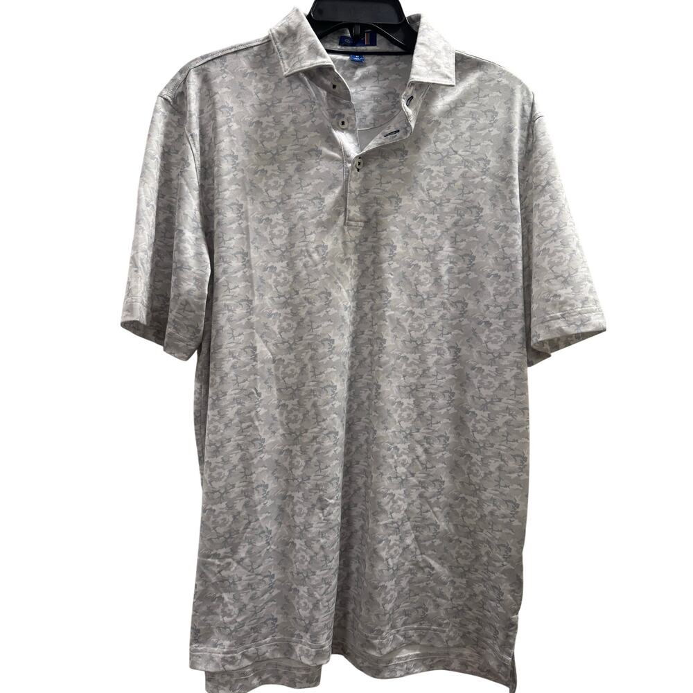 Stitch Men’s Medium M Camo Polo Shirt Soft Stretch Collared Short Sleeve
